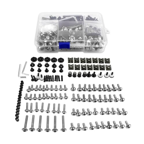 YULEGUDI M6 M5 Verkleidungsschrauben-Kit Karosseriebefestigungen Schrauben Mutter Für Für R1250GS Für Adventure HP Für Rallye EXKLUSIV EXKLUSIV Für R1250HP R1250R Schrauben Muttern(Silver) von YULEGUDI