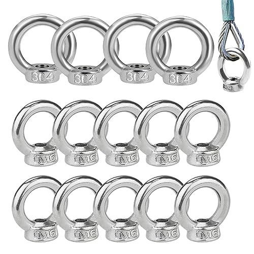 15 Stück 304 Edelstahl Ringmuttern, Ringmutter M6 Edelstahl Ösenmutter, Augenmutter M6, Hubringmutter for Befestigen Sie Hängende Ornamente, Blumentöpfe, Schaukelständer Usw. 15 Stück 304 Edelstahl Ringmuttern, Ringmutter M6 Edelstahl Ösenmutter, Augenmutter M6, Hubringmutter for Befestigen Sie Hängende Ornamente, Blumentöpfe, Schaukelständer Usw. von YULIAO