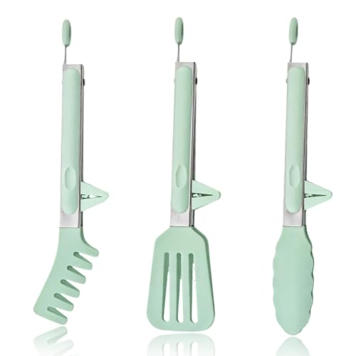 3 Stück Küchenzange Aus Edelstahl, Grillzange Silikon,Küchenzange Silikon, Grillzange Kochzange Küchenzange, Kochzange Küchenzange Salat, Kochen, Grillen 3 Stück Küchenzange Aus Edelstahl, Grillzange Silikon,Küchenzange Silikon, Grillzange Kochzange Küchenzange, Kochzange Küchenzange Salat, Kochen, Grillen von YULIAO