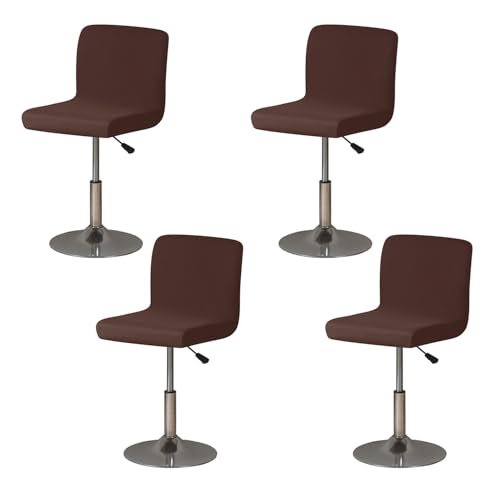 4 Stück Waschbarer Bar Stuhlhussen, Stuhlhussen Mit Rückenlehnenbezug, Barhocker Bezüge Für Kurzen,Bezüge Barstuhlbezug, Unsichtbares Elastisches Banddesign An Der Unterseite, Rutschfest (Kaffeefarbe) 4 Stück Waschbarer Bar Stuhlhussen, Stuhlhussen Mit Rückenlehnenbezug, Barhocker Bezüge Für Kurzen,Bezüge Barstuhlbezug, Unsichtbares Elastisches Banddesign An Der Unterseite, Rutschfest (Kaffeefarbe) von YULIAO