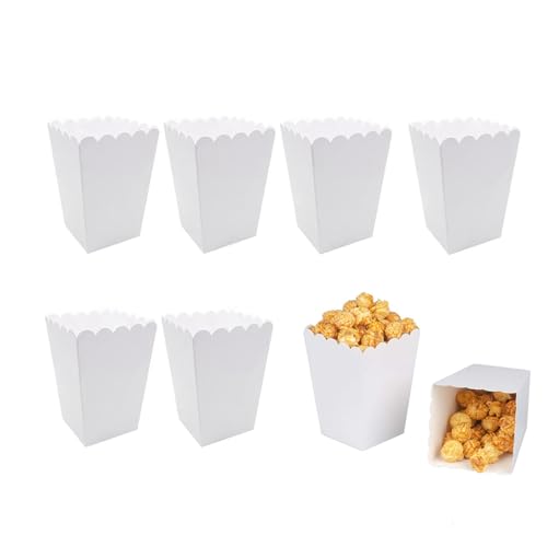 50 Stück Klein Weiße Popcorn Boxen, Popcorntüten Weiß, Popcorn kästen, Candy Tüten Partytüten, Popcorn Boxes, zum Platzieren von Snacks, für Partys, Familienfeier, Kino, Geburtstagsfeiert 50 Stück Klein Weiße Popcorn Boxen, Popcorntüten Weiß, Popcorn kästen, Candy Tüten Partytüten, Popcorn Boxes, zum Platzieren von Snacks, für Partys, Familienfeier, Kino, Geburtstagsfeiert von YULIAO