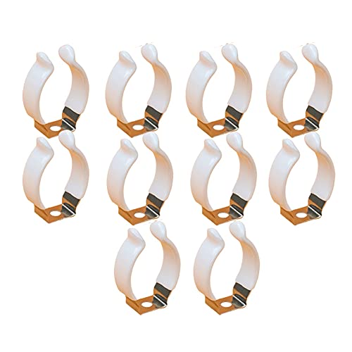 Rohrschellen Halterung, 10 Stück Lichtschlauch Halter U Clips, Edelstahl U Clips Halter Halterun, Verwendbar für Festinstallationszubehör von Rohrleuchten von YULIAO