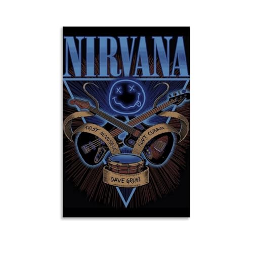 YULNFOUG Nirvana-Poster, dekoratives Gemälde, Leinwand, Wandposter und Kunstdruck, modernes Familienschlafzimmer-Dekor-Poster, 20 x 30 cm YULNFOUG Nirvana-Poster, dekoratives Gemälde, Leinwand, Wandposter und Kunstdruck, modernes Familienschlafzimmer-Dekor-Poster, 20 x 30 cm von YULNFOUG
