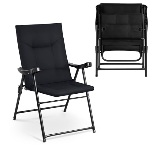 YUMBOT Camping-Liegesessel,schwere Klappstühle mit 4-Stufen-Einstellbarem hohen Rücken für Erwachsene,kompakte,aufklappbare Outdoor-Terrassen-Liegesessel,schwarz YUMBOT Camping-Liegesessel,schwere Klappstühle mit 4-Stufen-Einstellbarem hohen Rücken für Erwachsene,kompakte,aufklappbare Outdoor-Terrassen-Liegesessel,schwarz von YUMBOT