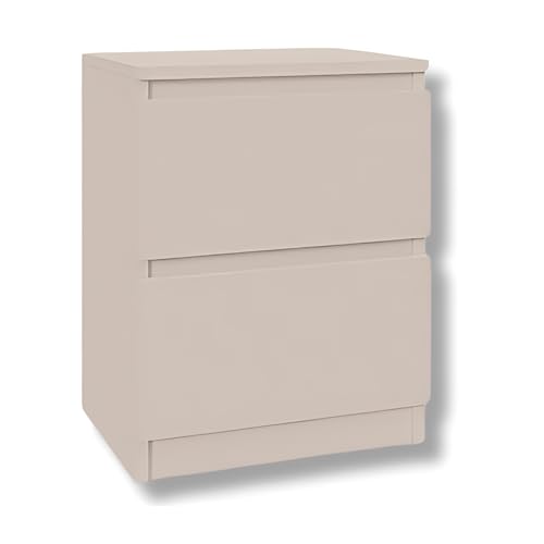 YUMEBLY Nachttisch Kashmir | Nachtschrank Beistelltisch | Nachtkommode für jedes Schlafzimmer, Wohnzimmer, Jugendzimmer | Kleine Kommode | 40 x 53 x 40 cm von YUMEBLY