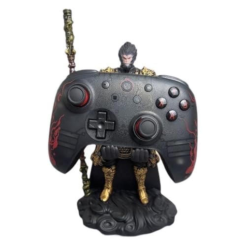 Black Myth Wukong Gamecontroller-Ständer Mit Golden Hoop Tightening Curse Und Bronzecloud Ruyi Staff, Destiny Man Handheld Modelle Mit Harzsockel, Telefonständerhalter Für PS5/XSX/XB0X/NS/Switch Pro(B von YUMEIGE