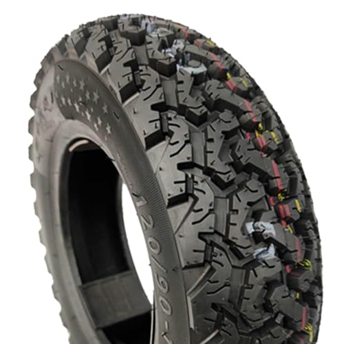 YUMEIGE 120/90-10 Reifen Offroad-Blockreifen vorne und hinten 120/90-10 Schlauchloser Typ for Motorräder (Knochenprofil) von YUMEIGE