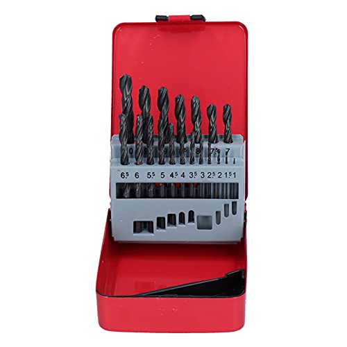 19pcs HSS M35 Twist Bohrer Set Stanzloch Spiralzubehör rote Speicherbox Elektrische Bohrer Eisen Aluminium Legierung Kupfer Kunststoff Holz Edelstahl Gusseisen Gusseisen von YUMILI