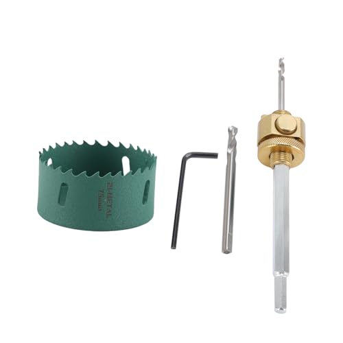 Deckenlochsägen Sie Drill Bit Extension Pole Opener für Holzplatten -Gips, einfach zu bedienen universeller Hex -Shank (75 mm / 3in Lochsäge) von YUMILI
