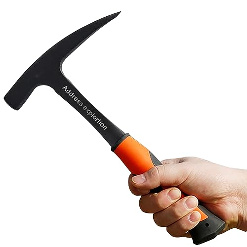 YUMILI Geologischer Hammer 800 g mit TPR-Kunststoffbeschichtetem Griff, Hämmer mit spitzer Spitze, multifunktionale Geologie-Handwerkzeuge für die Mineralexplorationsuntersuchung YUMILI Geologischer Hammer 800 g mit TPR-Kunststoffbeschichtetem Griff, Hämmer mit spitzer Spitze, multifunktionale Geologie-Handwerkzeuge für die Mineralexplorationsuntersuchung von YUMILI