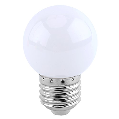 LED-Glühbirnen, 2 W E27 Mehrfarbige runde LED-Kugel-Glühlampe-Kugel-Lampen-Hausbar-Geschäfts-Beleuchtungs-Dekor bunt(Weiß) von YUMILI