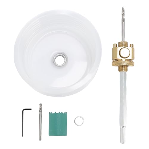 Lochsäge Bohrer Staubabdeckung Schnelles Demontage für Gips Holzbrett Hex Shank (60 mm / 2,4 -Zoll -Lochsäge) von YUMILI