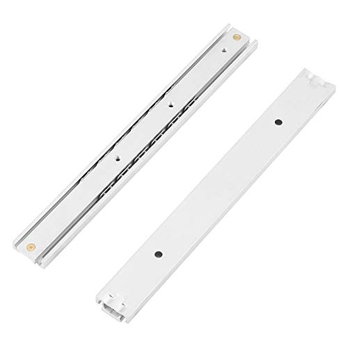 Schubladenführung, 2-teiliges Set, Mini-Aluminiumlegierung, langlebig, glatte Gleitführung, Kabinettführung für dekorativen Schubladenschrank(140mm) von YUMILI