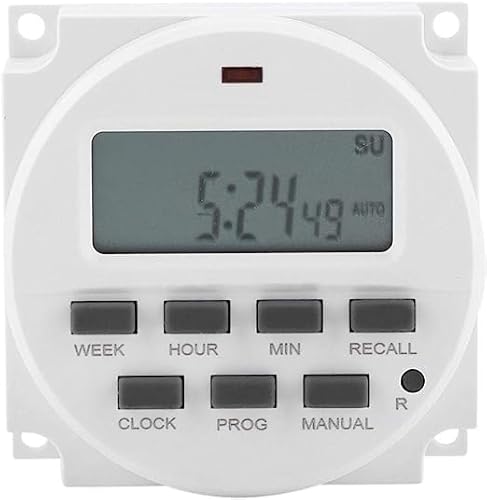 Smart Timer, 12 V Digital Electric Durable Programmable Smart Control Switch Timer für Haushaltsgeräte, Werbetafel, Straßenlaterne von YUMILI