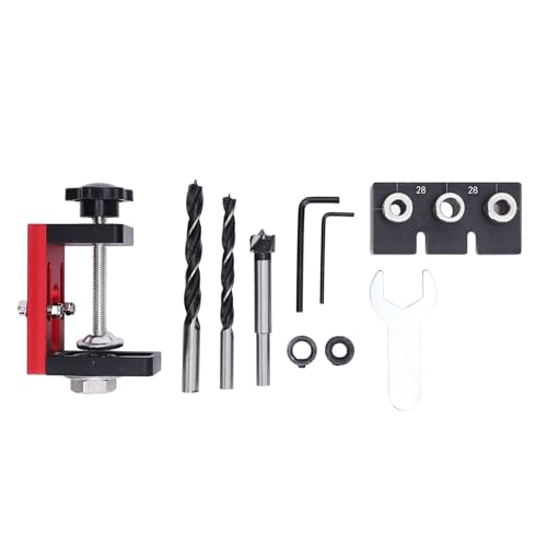 Taschenloch -Jig -Kit Aluminiumlegierung 3 in 1 vielseitiger Dübel Guide Puncher für Holzbearbeitung von YUMILI