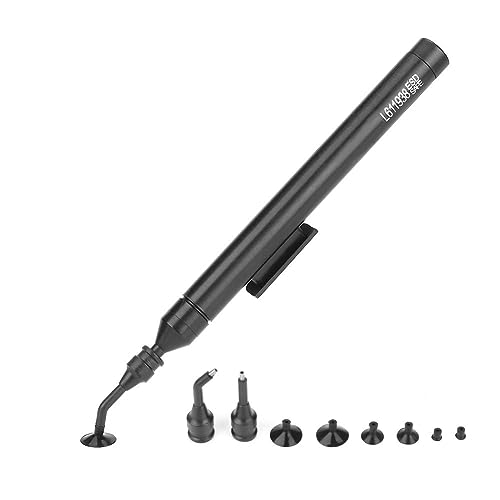 Vakuum-Saugstift, Manueller Löt-Sauger, Saug-Pick-Up-Werkzeug, Löt-Pick-Up-Tools-Set mit 2 Spitzen und 6 Saugnäpfen für IC SMD SMT Precision Small Electronic Components von YUMILI