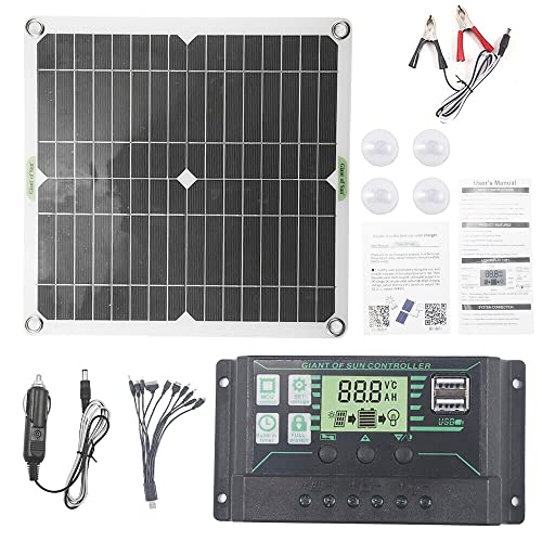 YUMILI 30-Watt-Solarmodul-Set, tragbares 12 V 100 A Batterieladegerät, Controller für Auto, Wohnmobil, Wohnwagen, Boot YUMILI 30-Watt-Solarmodul-Set, tragbares 12 V 100 A Batterieladegerät, Controller für Auto, Wohnmobil, Wohnwagen, Boot von YUMILI