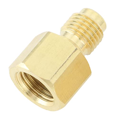 YUMILI 3PCS Brass Refrigerant Adapter Set with 1/2 ACME to 1/4 SAE Male and Female Threads Compatible HVAC R12 R134A R22 Refrigeration Tool Kit Convertor High Durability and Proof YUMILI 3PCS Brass Refrigerant Adapter Set with 1/2 ACME to 1/4 SAE Male and Female Threads Compatible HVAC R12 R134A R22 Refrigeration Tool Kit Convertor High Durability and Proof von YUMILI