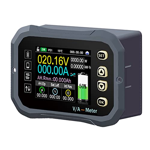 YUMILI Batterie Monitor, Batteriemonitor 0-120 V Bluetooth-Batterie-Coulomb-Messgerät Amperemeter Mobile Steuerung Für Auto Motor Boot Wohnmobil Golfwagen Solar System (Kg140f0-400a) von YUMILI