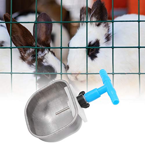 YUMILI Edelstahl-Kaninchen-Wasserspender, Automatischer Trinknippel Tränke für Kaninchen, 1,5 Liter Kapazität von YUMILI