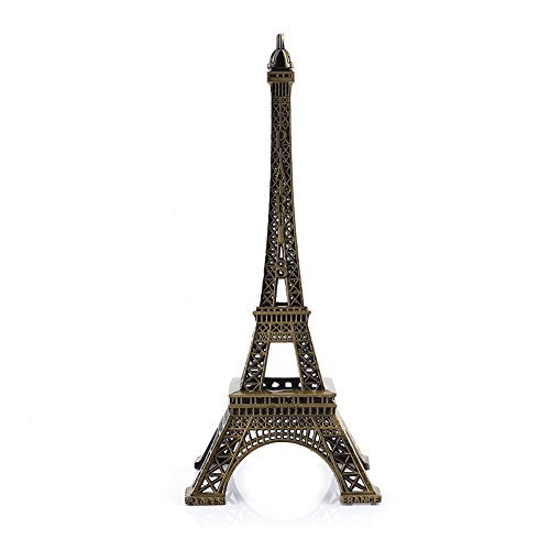 YUMILI Paris Tower Decor – Kreative Vintage-Metall-Paris-Eiffelturm-Modellfigur, Handwerkskunst-Statuenmodell, Nachbildung, Reise-Souvenirs, Wahrzeichen von Paris (25 cm) von YUMILI