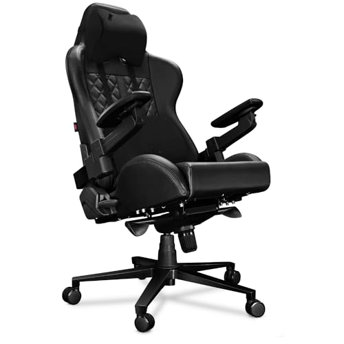 YUMISU 2050X Bürostuhl Gaming Stuhl Schwarz - Gamingstuhl mit Memory Foam Kissen in Velours - Gamer Stuhl PU-Leder mit X-Cross-Armlehnen - Gaming Sessel mit Leisen Gummiräder - Computerstuhl 150 kg von YUMISU