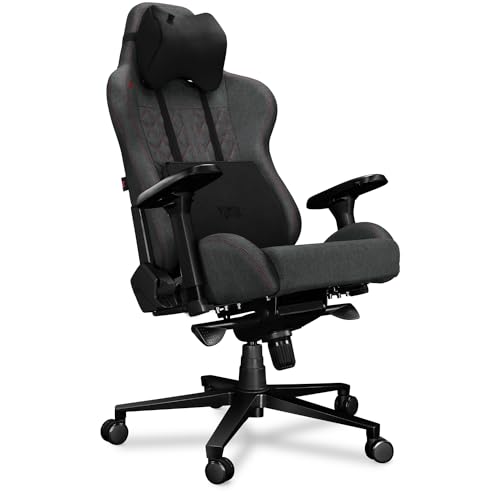 YUMISU 2050 Bürostuhl Gaming Stuhl - Gamingstuhl mit Memory Foam Kissen in Velours - Gamer Stuhl Stoff Grau/Rot mit 4D-Armlehnen - Gaming Sessel mit Leisen Gummiräder - Computerstuhl bis 150 kg YUMISU 2050 Bürostuhl Gaming Stuhl - Gamingstuhl mit Memory Foam Kissen in Velours - Gamer Stuhl Stoff Grau/Rot mit 4D-Armlehnen - Gaming Sessel mit Leisen Gummiräder - Computerstuhl bis 150 kg von YUMISU