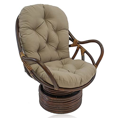 YUMN Swivel Rocker Kissen, Wippkissen Ersatz, weiche Verdickung waschbarer Fester Twill-Schwenk-Rocker-Stuhl Sitzkissen für Recliner Rattan-Klappstuhl Garten-Terrasse Matte,Beige,60x120cm von YUMN