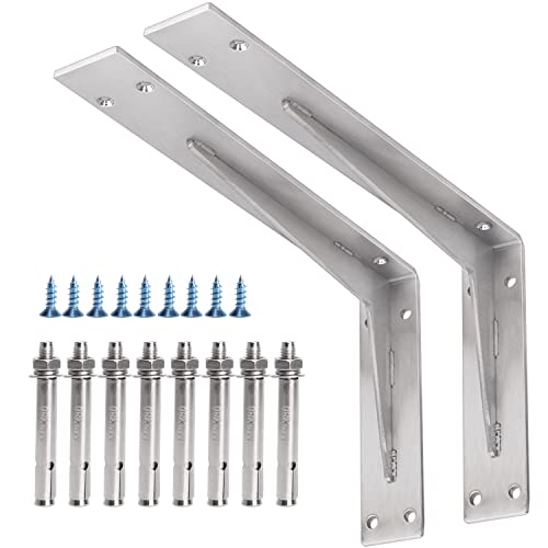 YUMORE Arbeitsplattenhalterungen 350x200x50mm,5mm dicke Schwerlastkonsole Regalträger Edelstahl Regalhalterung Wandhalterungen Tischhalter für Bänke Regale Wandmontage Halterungen, 2er-Pack YUMORE Arbeitsplattenhalterungen 350x200x50mm,5mm dicke Schwerlastkonsole Regalträger Edelstahl Regalhalterung Wandhalterungen Tischhalter für Bänke Regale Wandmontage Halterungen, 2er-Pack von YUMORE