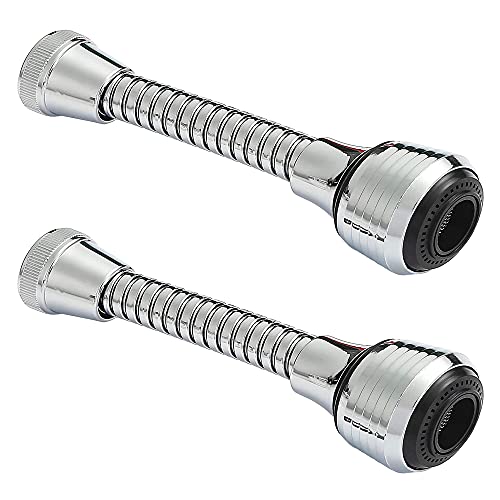 YUMUN 2 Stück Flexible Wasserhahn Sprayer, 360° Swivel Wasserhahn Sieb, Wasserspargerät für Küche und Badezimmer von YUMUN
