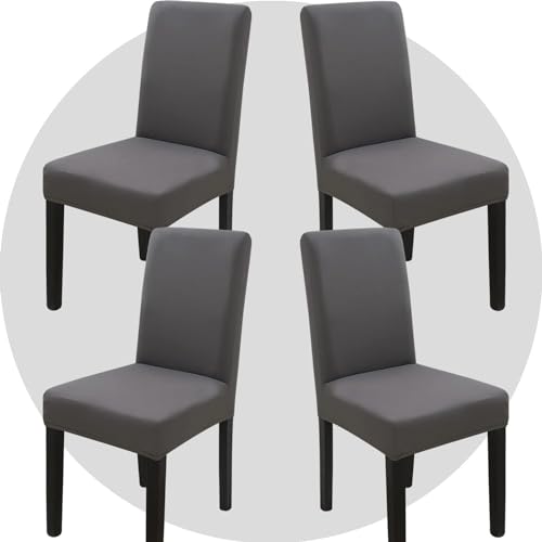 YUMUDG Stuhlhussen Stretch 4er Set Hussen für Stuhl Drucken Stuhlbezug Elastisch Abnehmbarer Waschbarer Universal Chair Cover für Büro Esszimmer Küche Hotel Bankett Hochzeit Party Deko von YUMYDG