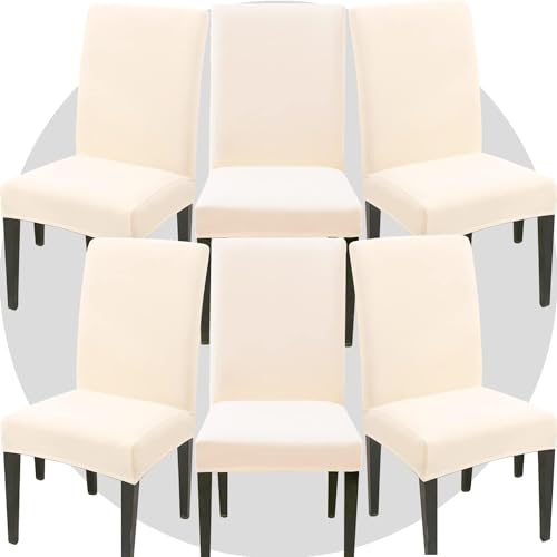 YUMYDG Stuhlhussen Stretch 6er Set Hussen für Stuhl Drucken Stuhlbezug Elastisch Abnehmbarer Waschbarer Universal Chair Cover für Büro Esszimmer Küche Hotel Bankett Hochzeit Party Deko von YUMYDG