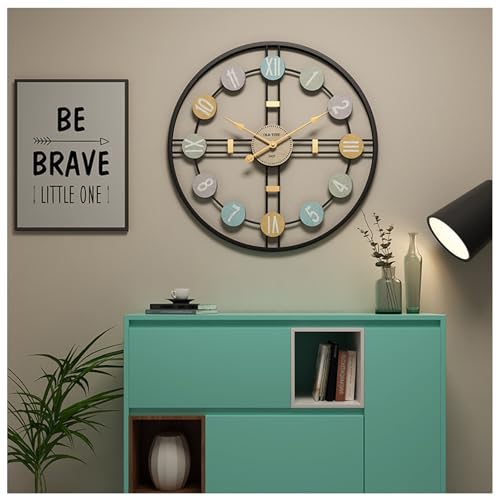 YUN Clock Moderne Stumm Wohnzimmer Wanduhr Handgemachte 3D Metall Große Uhren Dekorative 50 cm Kreative Farbe Schlafzimmer Office Home Restaurant Dekorationen… von YUN Clock