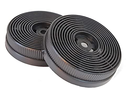 YUNA KAF14 Kohlefilter | Geruchsfilter Set (2 Stück) | für Dunstabzugshaube Wandhaube YUNA SIVA | Schwarz | Ø 108 mm von YUNA