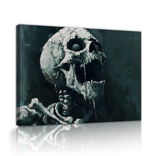 Gerahmte Leinwand Wandkunst Abstrakt Halloween Tag des Toten Skelett Bild Druck Dunkle Academia Kunstwerk für Wohnzimmer Wohnkultur 70x90cm Innenrahmen Gerahmte Leinwand Wandkunst Abstrakt Halloween Tag des Toten Skelett Bild Druck Dunkle Academia Kunstwerk für Wohnzimmer Wohnkultur 70x90cm Innenrahmen von YUNART