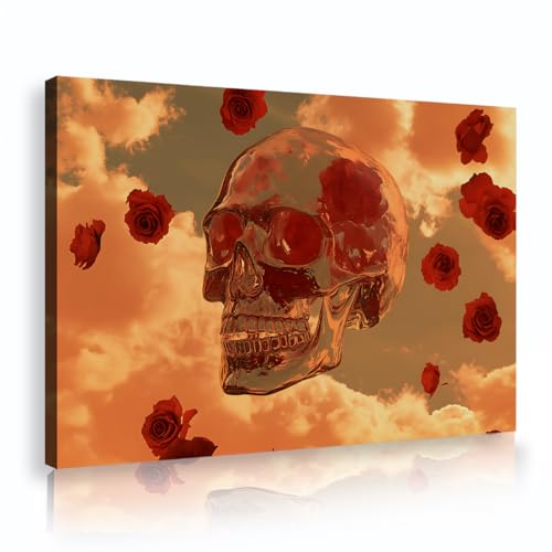 YUNART Gothic Halloween Wanddekoration romantische Rose Schädel Wanddekoration für Spukhaus lustige Skelettdrucke für Wohnzimmer Büro 70x100cm Innenrahmen YUNART Gothic Halloween Wanddekoration romantische Rose Schädel Wanddekoration für Spukhaus lustige Skelettdrucke für Wohnzimmer Büro 70x100cm Innenrahmen von YUNART
