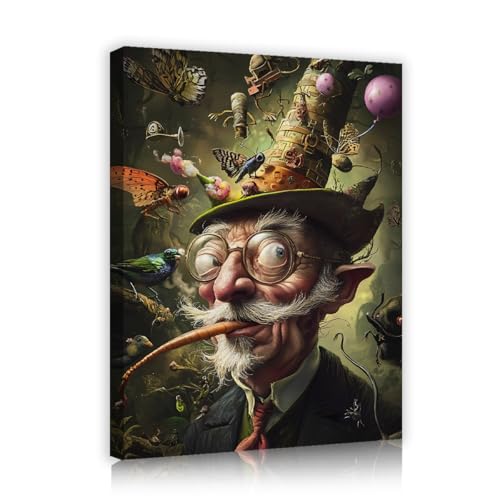 YUNART Surreale Fantasie Leinwand Malerei Wald Insekten und Schmetterlinge gerahmt kreative ästhetische Leinwand Wandkunstwerk für Home Office Dekor 40x50cm Innenrahmen YUNART Surreale Fantasie Leinwand Malerei Wald Insekten und Schmetterlinge gerahmt kreative ästhetische Leinwand Wandkunstwerk für Home Office Dekor 40x50cm Innenrahmen von YUNART