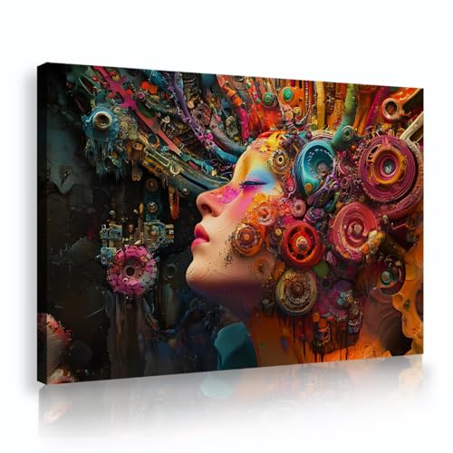 YUNART Surreale abstrakte Leinwand Wandkunst lebendige Porträtkunst ästhetischer Stil gerahmte Kunstwerke Drucke für Wohnzimmer Schlafzimmer Wohnkultur 30x45cm Innenrahmen YUNART Surreale abstrakte Leinwand Wandkunst lebendige Porträtkunst ästhetischer Stil gerahmte Kunstwerke Drucke für Wohnzimmer Schlafzimmer Wohnkultur 30x45cm Innenrahmen von YUNART
