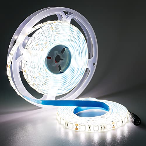 YUNBO LED Strip Natürliches Weiß 4000-4500K, DC 12V 5M LED Streifen Licht 300 LEDs SMD 5050 Lichtband Wasserdichtes IP65 LED Leiste Schneidbar LED Band von YUNBO