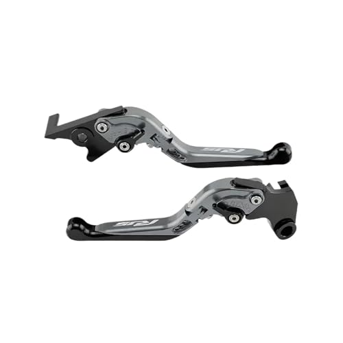 YUNDVLT Hebel Bremskupplungshebel Compatible With YZF R15 V4 2022 2023 2024 Klappbare Ausziehbare Motorradzubehör-Steuerung Bremsgriffe YZFR15(For R15 V4 Grey) von YUNDVLT