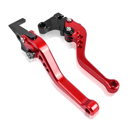 YUNDVLT Hebel Compatible With FZ6 FZ 6 FAZER 2004-2010 XJ6 FZ6R 2009-2020 FZ8 2011-2015 Kurze Und Lange BremskupplungshebelMotorrad Griffe Hebel(Short red) von YUNDVLT