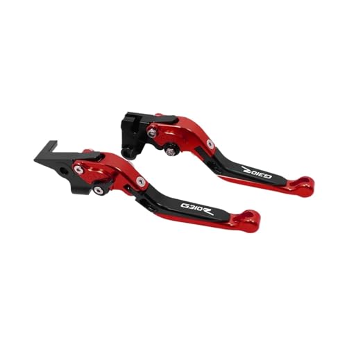 YUNDVLT Hebel Compatible With G310R G310 RG 310 R G310GS G310 GS 2021-2023 Motorrad Ausziehbare Verstellbare Klappbremskupplungshebel(Red1) von YUNDVLT
