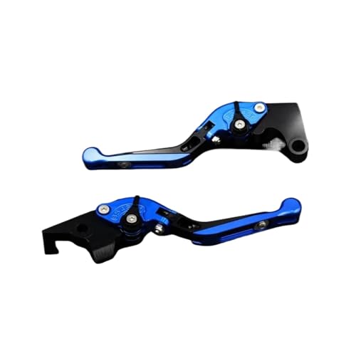 YUNDVLT Hebel Compatible With GSR750 GSX-S750 GSR/GSX-S/GSXS 750 2011-2018 Motorrad Einstellbare Legierung Bremsen Kupplung Hebel(Blue2) von YUNDVLT