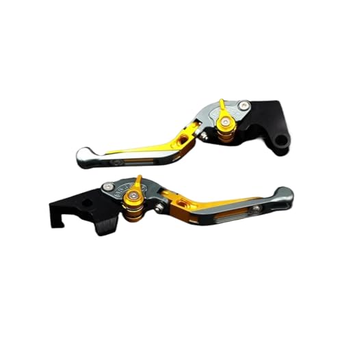 YUNDVLT Hebel Compatible With GSR750 GSX-S750 GSR/GSX-S/GSXS 750 2011-2018 Motorrad Einstellbare Legierung Bremsen Kupplung Hebel(Gold2) von YUNDVLT