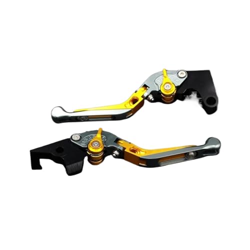 YUNDVLT Hebel Compatible With M1100 S EVO MON STER 1100 2009-2013 Verstellbare Falten Ausziehbare Motorrad Rote Bremskupplungshebel(Gold) von YUNDVLT