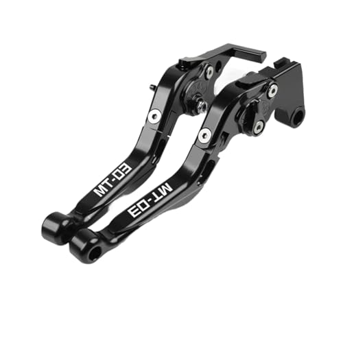 YUNDVLT Hebel Compatible With MT-03 MT03 Motorrad Klappbare Ausziehbare Bremskupplungshebel Lenker Gips MT 03 2015 2016 2017 2018 2019 2020 2021(BLACK2) von YUNDVLT