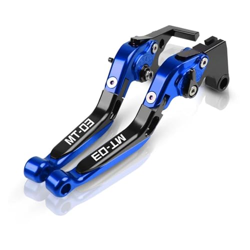 YUNDVLT Hebel Compatible With MT-03 MT03 Motorrad Klappbare Ausziehbare Bremskupplungshebel Lenker Gips MT 03 2015 2016 2017 2018 2019 2020 2021(BLUE1) von YUNDVLT