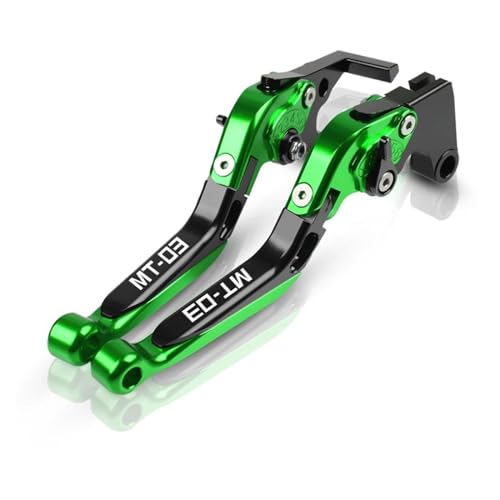 YUNDVLT Hebel Compatible With MT-03 MT03 Motorrad Klappbare Ausziehbare Bremskupplungshebel Lenker Gips MT 03 2015 2016 2017 2018 2019 2020 2021(GREEN2) von YUNDVLT