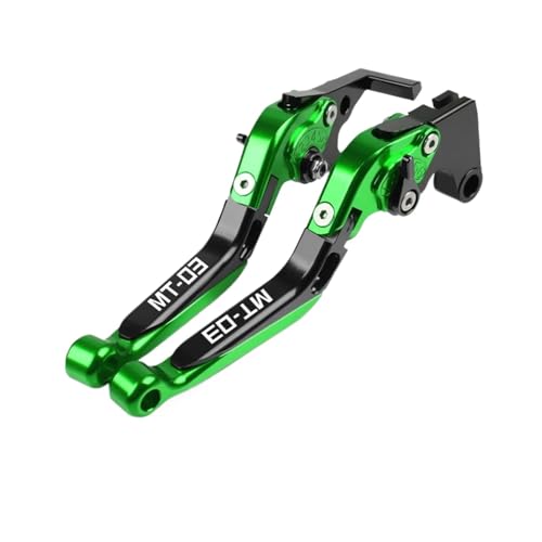 YUNDVLT Hebel Compatible With MT-03 MT03 Motorrad Klappbare Ausziehbare Bremskupplungshebel Lenker Gips MT 03 2015 2016 2017 2018 2019 2020 2021(Green1) von YUNDVLT