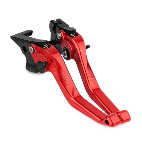 YUNDVLT Hebel Compatible With MT07 MT10 FZ8 XSR700 XSR900 Tenere700 Motorradzubehör CNC Kurzbremskupplungshebel Einstellbar(Rosso) von YUNDVLT